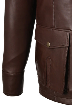 Alin Leather - Kaya Zip-Up Men’s Brown Leather Jacket