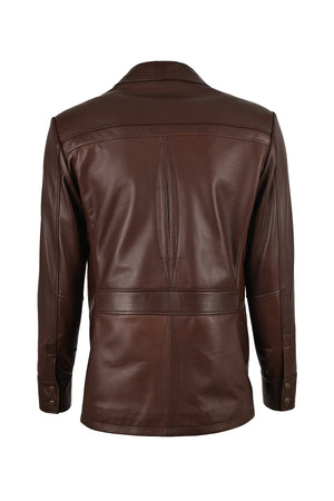 Alin Leather - Kaya Zip-Up Men’s Brown Leather Jacket