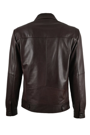 Alin Leather - Leo Casual Men's Brown Leather Jacket