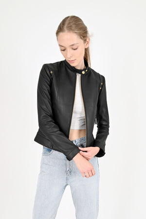 Alin Leather - Rio Fitted Women's Black Leather Jacket