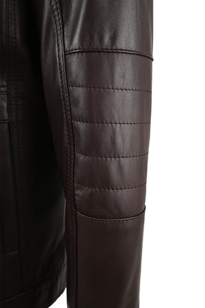 Alin Leather - Theroux Casual Men's Brown Leather Jacket