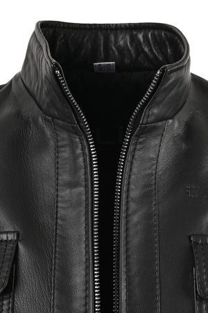 Alin Leather - Yara Belted Women's Black Leather Coat