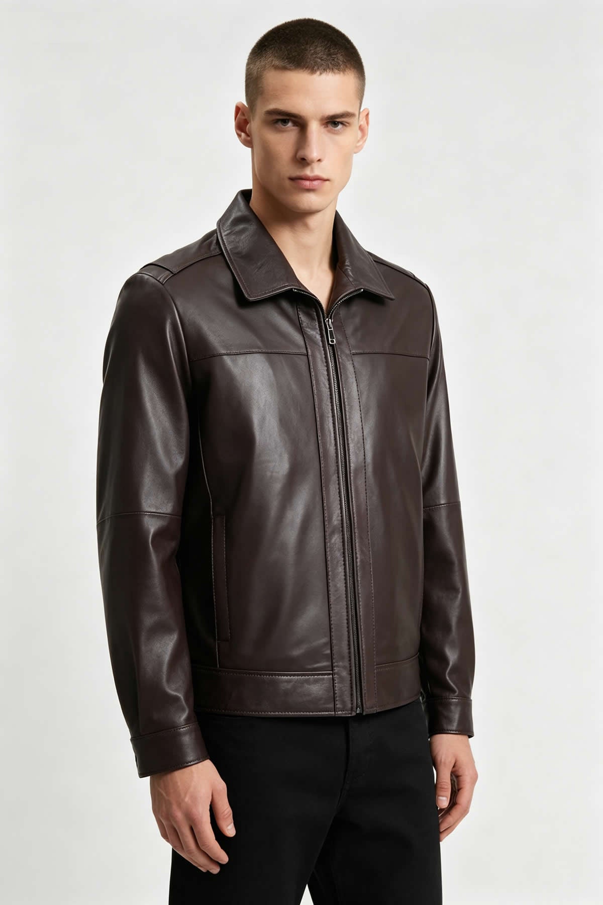 Alin Leather - Leo Casual Men's Brown Leather Jacket