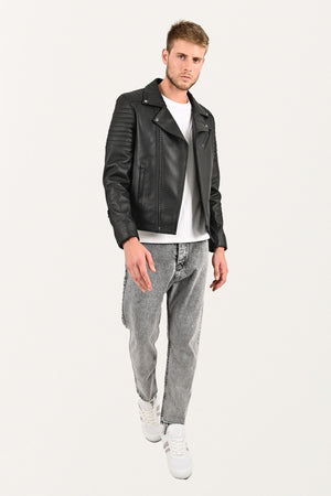 Alin Leather - Echo Biker Style Men's Black Leather Jacket