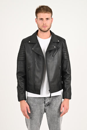 Alin Leather - Echo Biker Style Men's Black Leather Jacket
