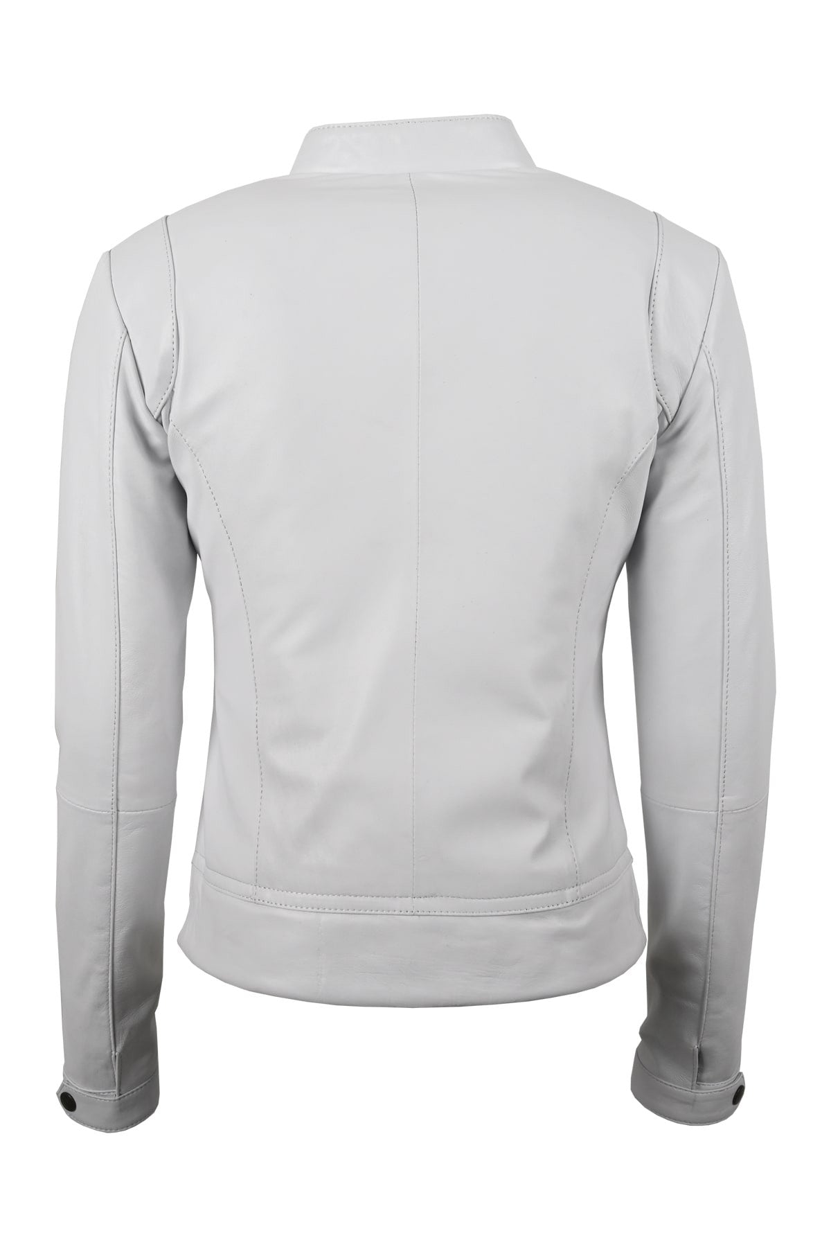 Alin Leather - Rio Fitted Women's White Leather Jacket