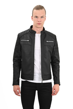Alin Leather - Sandor Slim Fit Men’s Black Leather Jacket