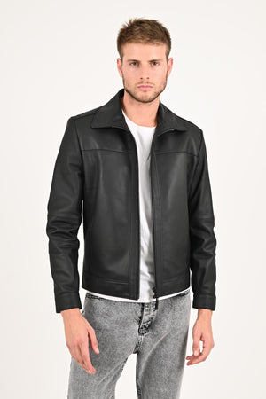 Alin Leather - Leo Casual Men's Black Leather Coat