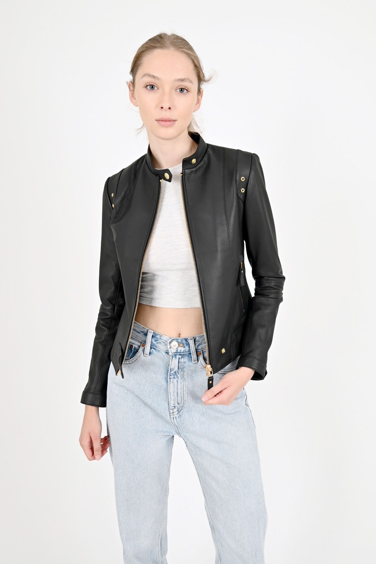 Alin Leather - Rio Fitted Women's Black Leather Jacket
