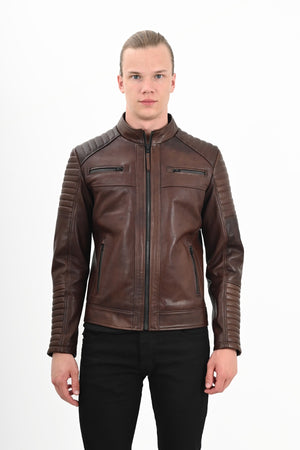 Men's Brown Leather Jacket