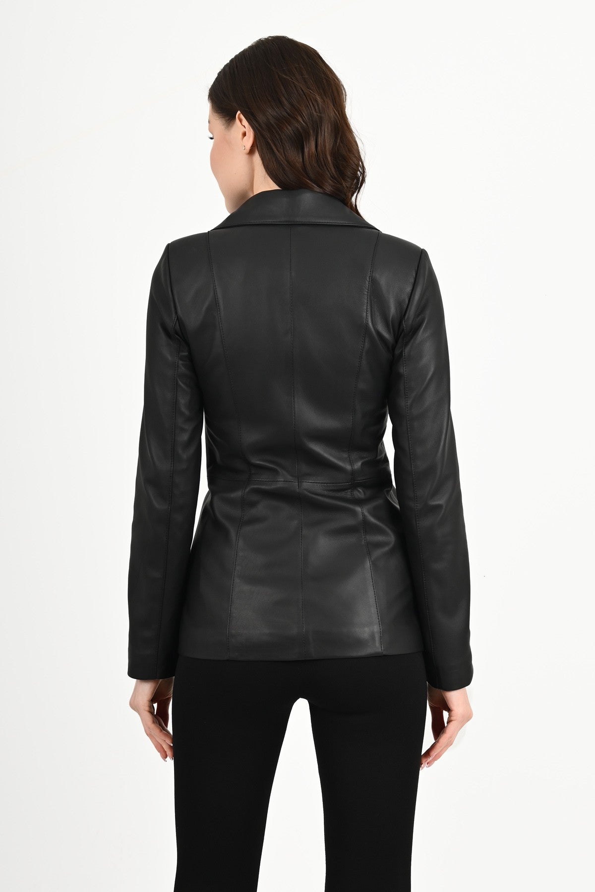Alin Leather - Brienne Casual Women's Black Leather Blazer