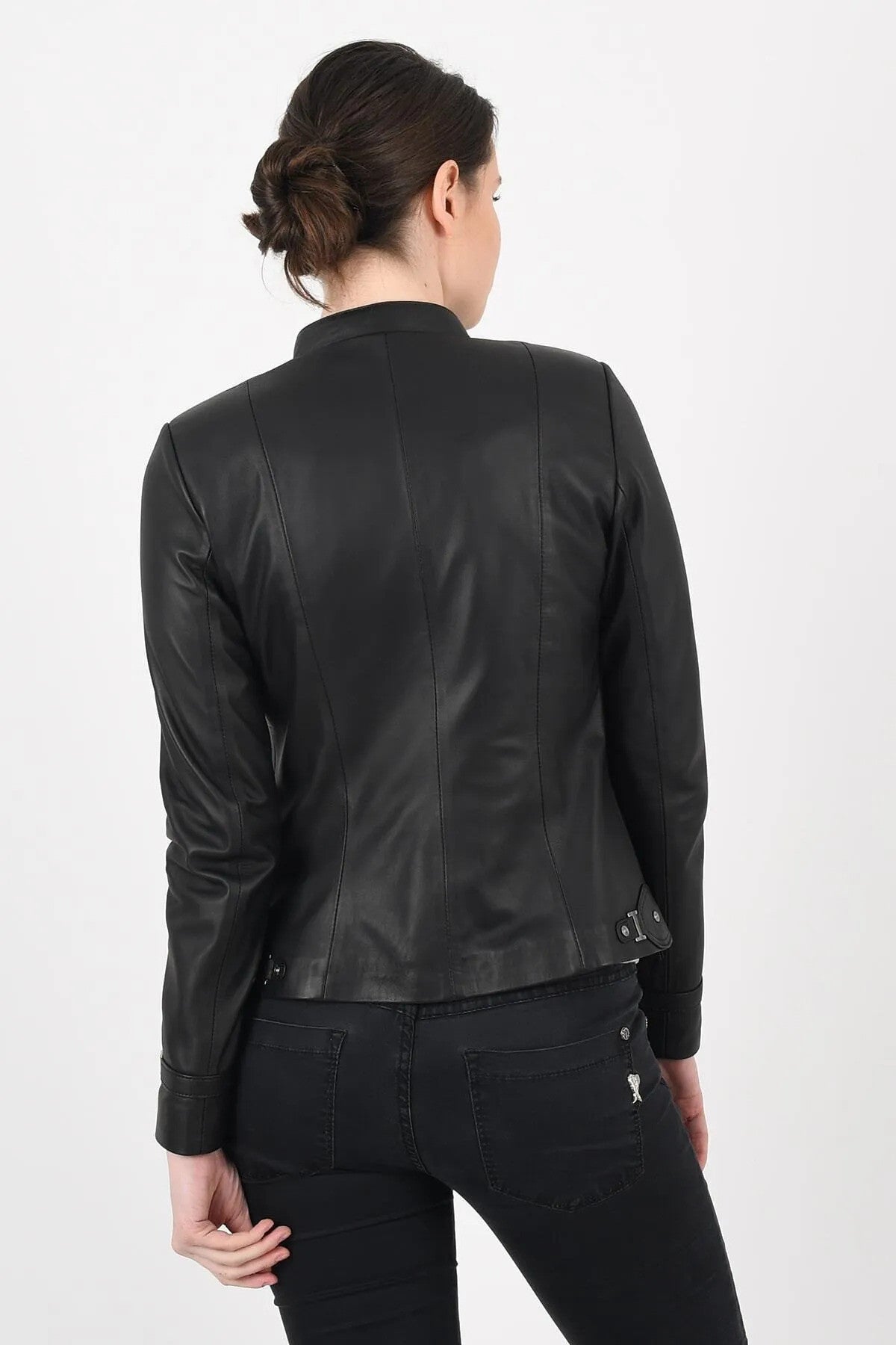 Alin Leather - Kibyra Fitted Women's Black Leather Jacket