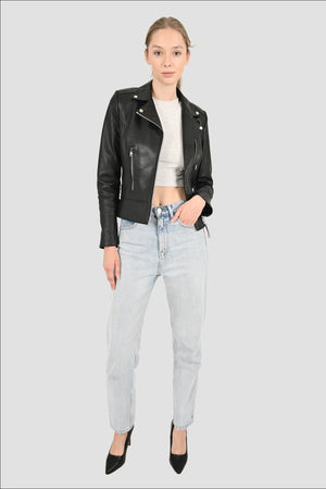 Alin Leather - Liberty Biker Women’s Black Leather Jacket
