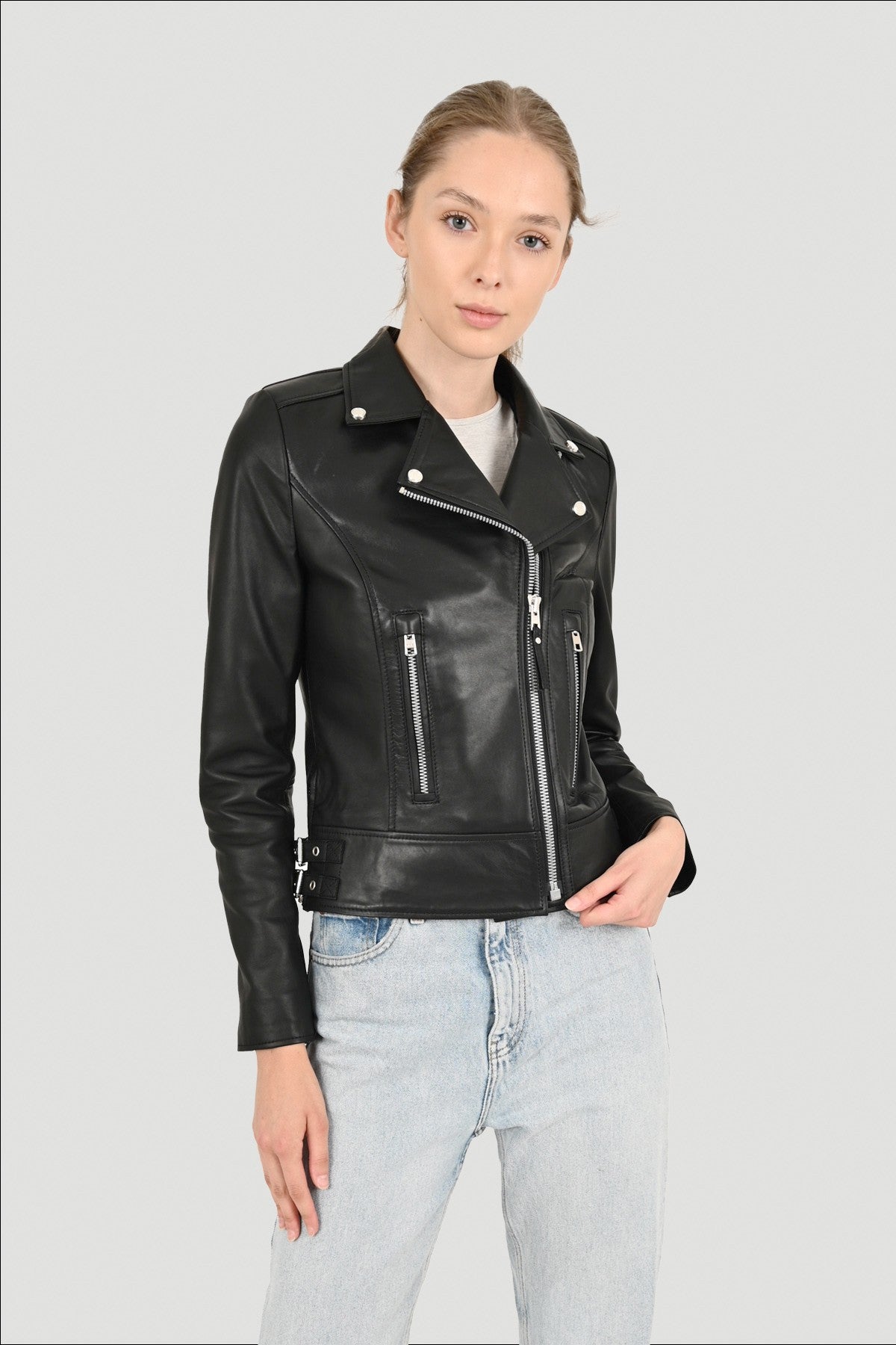 Alin Leather - Liberty Biker Women’s Black Leather Jacket