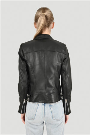 Alin Leather - Liberty Biker Women’s Black Leather Jacket