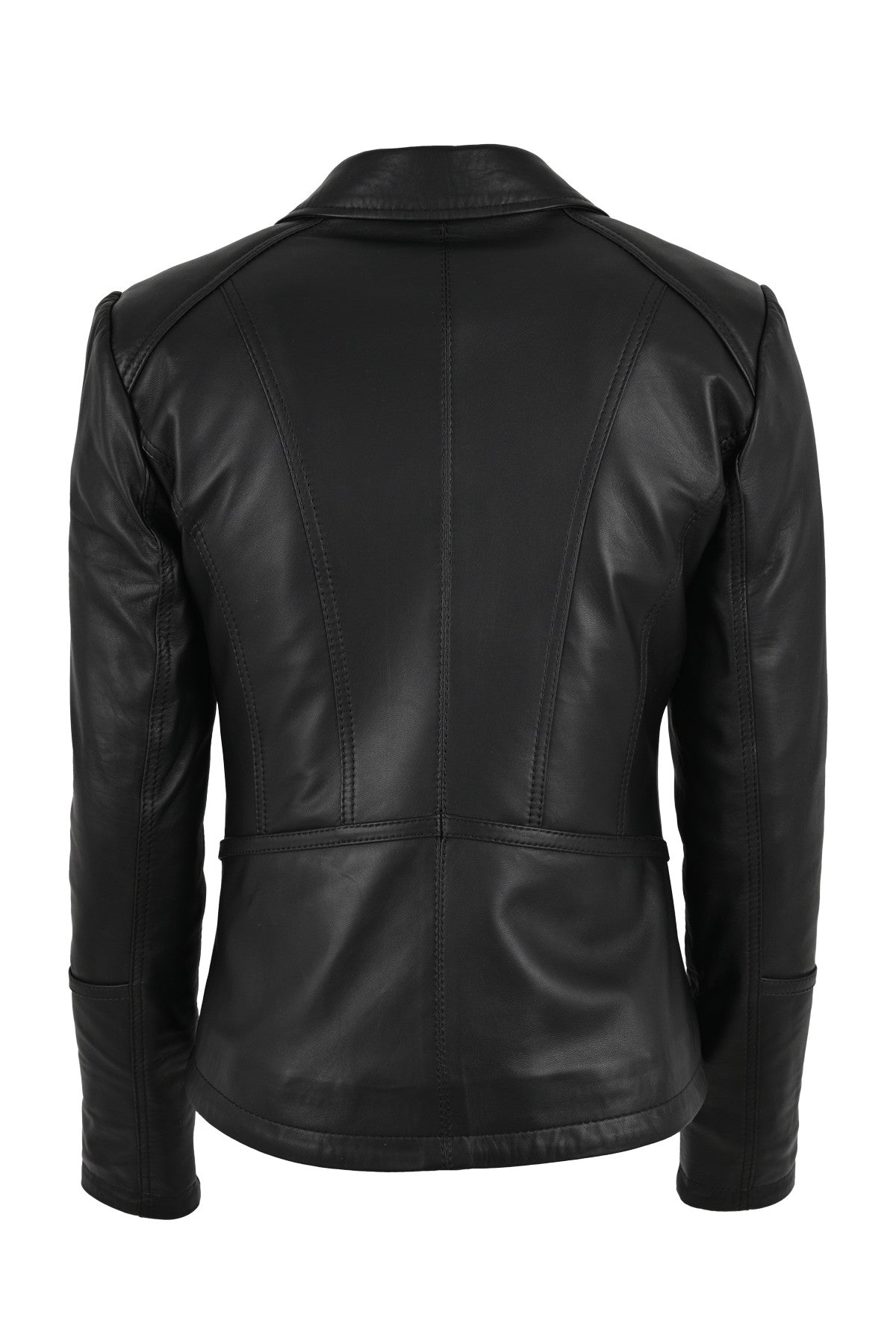 Alin Leather - Opal Women's Black Biker Leather Jacket