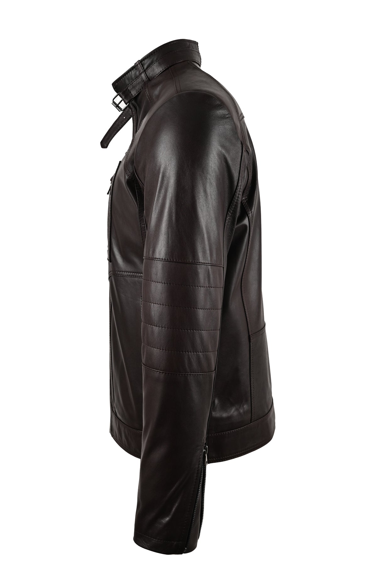 Alin Leather - Theroux Casual Men's Brown Leather Jacket