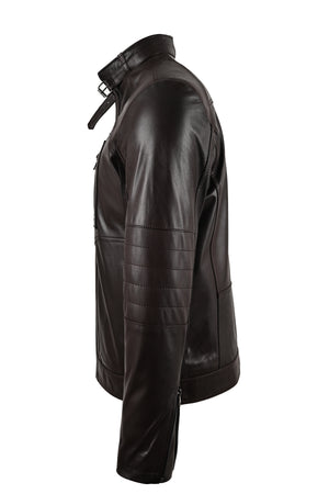 Alin Leather - Theroux Casual Men's Brown Leather Jacket