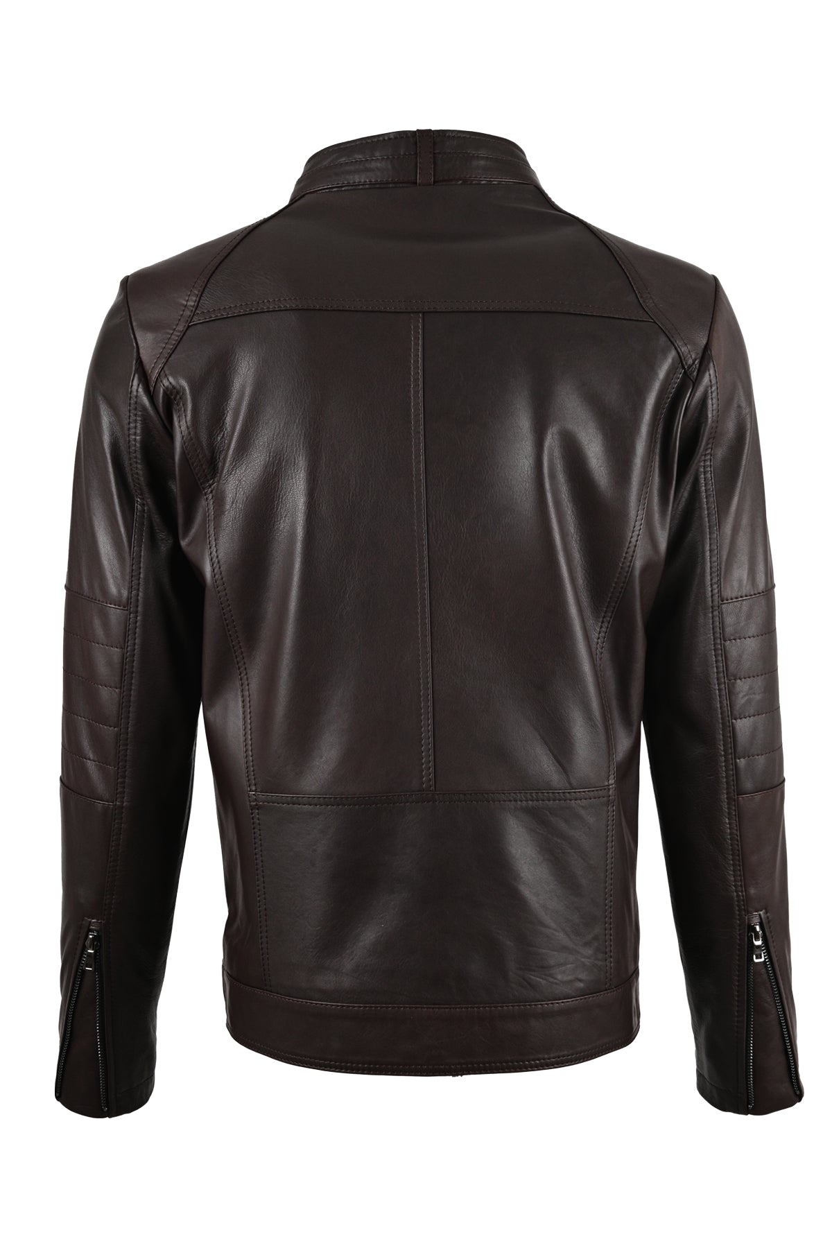 Alin Leather - Theroux Casual Men's Brown Leather Jacket