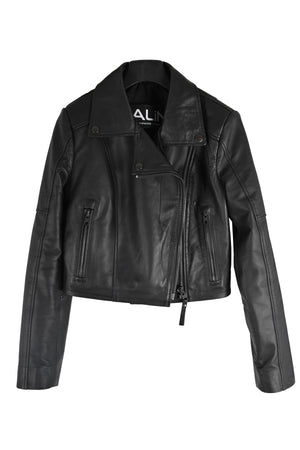 Alin Leather - Topaz Genuine Leather Women's Black Crop Jacket